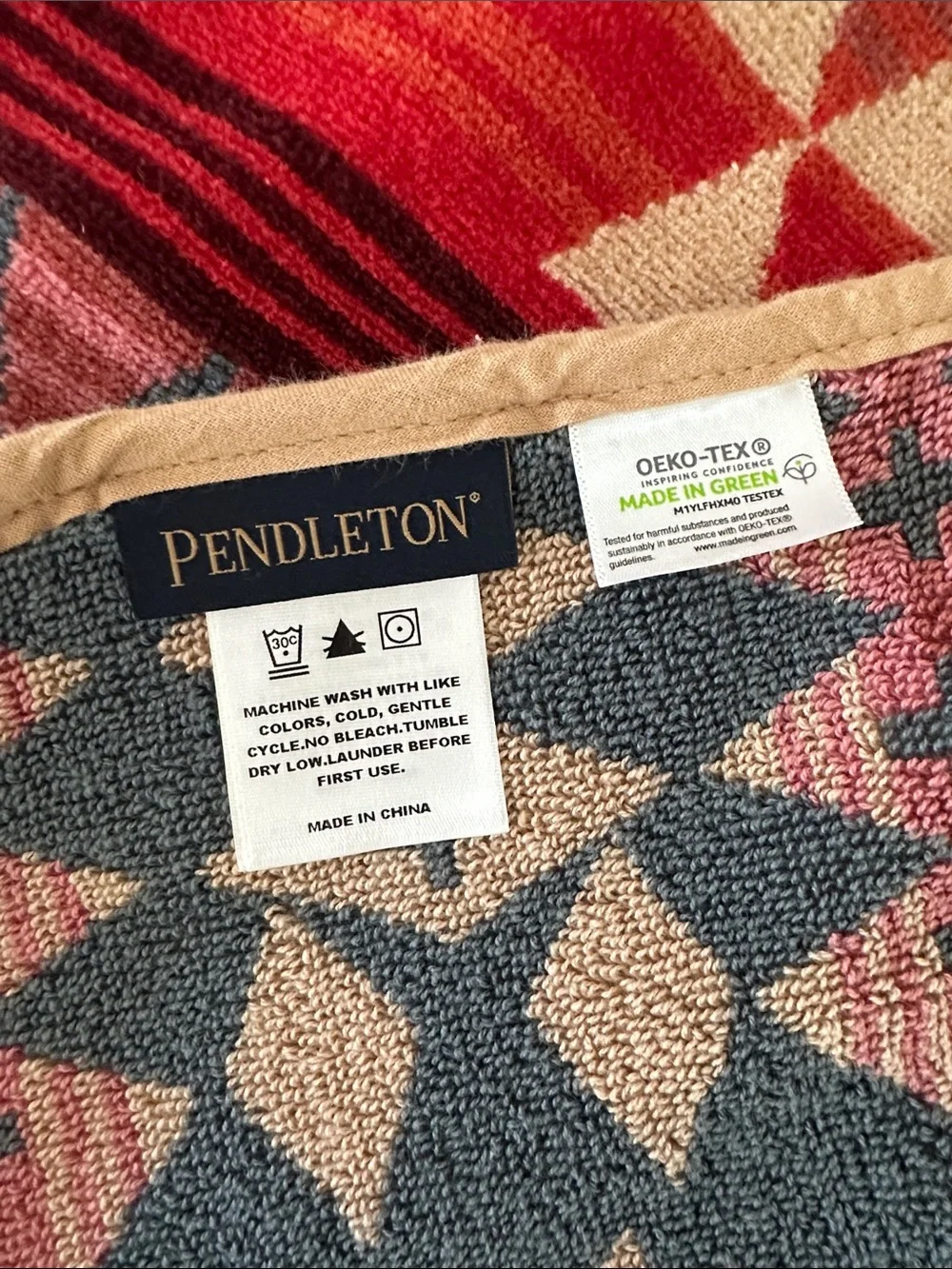 Pendleton Jacquard Adult Hooded Towel Canyonlands Poncho